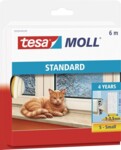 tesa Moll STANDARD I-Profil Schaumstoff-Dichtung, 9 mm x 6 m selbstklebender Schaumstoff-Dichtung fALr Fenster und TALren,