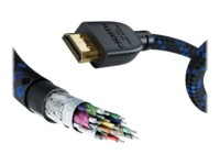 in-akustik Premium HDMI-kabel med Ethernet 3m Sort Blå
