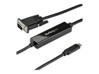 StarTech 3ft (1m) USB C to VGA Cable, 1920x1200/1080p USB Type C to VGA Video Active Adapter Cable, Thunderbolt 3 Compatible, Laptop to VGA Monitor/Projector, DP Alt Mode HBR2 Cable - 1m USB-C Video Cable (CDP2VGAMM1MB)