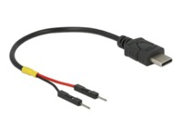 Delock USB / strøm kabel 10cm Sort