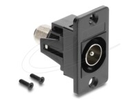 Delock Panel Mount IEC male to F female black