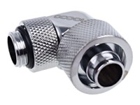 Alphacool Eiszapfen 16/10mm compression fitting 90° rotatable G1/4 Kølevæske system tilpasning 1-pack Sølv
