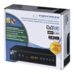 Tuner TV Esperanza Tuner DVB-T2 EV106P H.265 +USB/HDMI/EURO