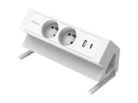 Fellowes Power Desk 2 Stikdåse 4-stik Hvid 2m