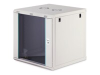 Szafa Digitus Szafa sieciowa wiszaca jednosekcyjna Dynamic 19' 12U, 600x600, drzwi szyba, szary, niezmontowana, 60kg