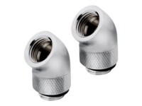 CORSAIR Hydro X Series 45° Rotary Adapter Kølevæske system tilpasning 2-pack Sølv