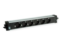 Bachmann STEP ALU Stikdåse 6-stik 16A Sort
