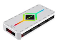 GameMax V4.0 ARGB HUB PWM WH Systemblæserhub 1-pack Hvid