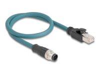 DeLOCK CAT 6a S/FTP 50cm Kabel til netværksadapter Sort