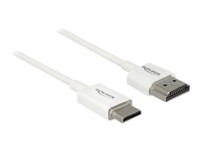Delock Slim High Quality HDMI-kabel med Ethernet 1.5m Hvid