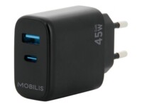 Mobilis Strømforsyningsadapter 45Watt Europlug (strøm CEE 7/16)