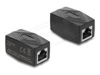 Delock Adapter Coupler RJ50 jack to jack shielded black