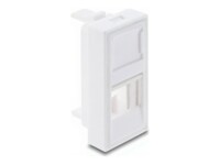 Delock Easy 45 H-Module Cover for Keystone Module 1 Port with dust cap 22.5 x 45 mm white