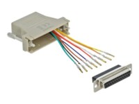 DeLOCK Adapter Sub-D 25 pin female to RJ45 female Assembly Kit Seriel adapter Grey