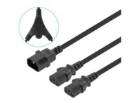 Manhattan Power IEC 60320 C13 (female) - Strøm IEC 60320 C14 (male) Sort Forlængerkabel til strøm