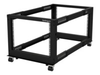 StarTech.com 8U 19' Open Frame Server Rack - Compact, 4 Post, Adjustable Depth (22 to 40') - Mobile Network Rack - HP ProLiant ThinkServer Rack Sort