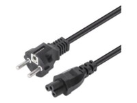 Manhattan Power CEE 7/7 Strøm IEC 60320 C5 Sort 3m Strømkabel