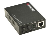 Intellinet Media Converter, Base-Tx to 100Base-Fx (ST) Multi-Mode, 2 km (1.24 mi) (Euro 2-pin plug) Medieomsætter Ethernet Fast Ethernet