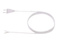 Bachmann Europlug (strøm CEE 7/16) (male) - Uisoleret ledning Hvid Strømkabel