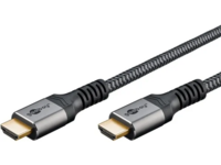 goobay HDMI-kabel med Ethernet 2m Sort Sølv