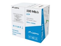 Lanberg CAT 5e Ikke afskærmet parsnoet (UTP) 305m Bulkkabel Grøn