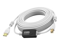 Vision Techconnect USB-kabel 15m Hvid