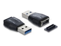 Delock Adapter USB 10 Gbps USB Type-A male to USB 10 Gbps Type-E Key A female