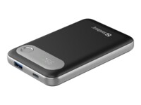 Sandberg Travel Powerbank 10000mAh 20Watt 1xUSB-A 2.0 1xUSB-C Sort Sølv