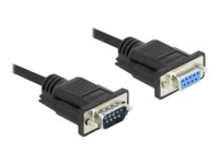 Delock Serielforlængerkabel 1m Sort