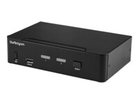 StarTech.com 2 Port DisplayPort KVM - 4K 60Hz - Single Display - UHD DP 1.2 USB KVM USB 3.0 Hub & Audio - TAA Compliant KVM / audio / USB switch Desktop