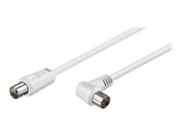 goobay Forlængerkabel til antenne Dobbelt afskærmet koaksial 1.5m Hvid Hvid