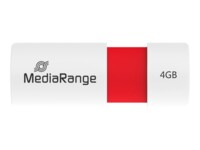 MediaRange 4GB USB 2.0 USB stick Rød Hvid