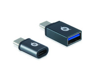 Conceptronic 110515107201 DONN04G USB-C to USB A/MicroB OTG Adapter 2-Pack, 10Gbps