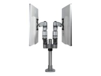 StarTech.com Desk Mount Dual Monitor Arm, Premium Articulating Monitor Arm, up to 27' VESA Mount Displays, Height Adjustable Monitor Mount, Rotating/Swivel/Tilt, Desk Clamp/Grommet, Silver - Easy & Quick Assembly (ARMDUALPS) Monteringssæt 2 LCD displays 1