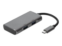 DELTACO USBC-HUB201 Hub 4 porte USB