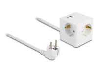 DeLOCK Stikdåse 3-stik 16A Hvid 1.5m