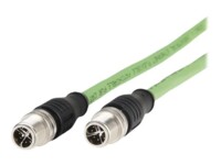 METZ CONNECT M12 CAT 6a Pairs in metal foil = PiMF (ledningspar i afskærmende folie) Netværkskabel Grøn