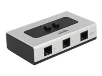 Delock Switch RJ11 Sort Grå