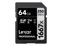 Lexar Professional SDXC UHS-II Memory Card 64GB 250MB/s