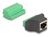 DeLOCK Afskærmet parsnoet (STP) Netværksadapter Sort/grøn