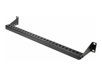 StarTech.com 1U Rack Mountable Cable Lacing Bar w/Adjustable Depth, Cable Support Guide For Organized 19' Racks/Cabinets, Horizontal Cable Guide For Patch Panels/Switches/PDUs Stativkabeladministrations-snørebarre Sort