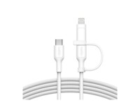 Belkin BoostCharge Pro 2-in-1 USB Type-C kabel 1.5m Hvid