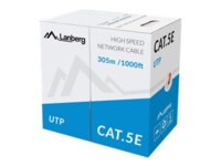 Lanberg CAT 5e Ikke afskærmet parsnoet (UTP) 305m Bulkkabel Rød RAL 3017
