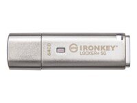 Kingston IronKey Locker+ 50 64GB USB 3.2 Gen 1 USB stick Sølv