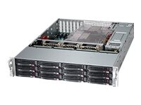 Supermicro SC826 BE1C4-R1K23LPB Rackversion Forstærket forlænger ATX 1200Watt Strømforsyning Sort
