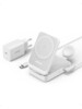 MagGo Magnetic Wireless Charger 15W Foldable 3-in-1 with Charger Bundle White EU Plug