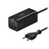Baseus GaN3 Pro 2xUSB-C + 2xUSB wall charger, 100W (black)