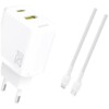 Dudao A26LEU 25W GaN Charger + Lightning White