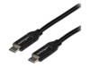 StarTech.com 2m 6ft USB C to USB C Cable - 5A PD - USB 2.0 USB-IF Certified USB Type-C kabel 2m Sort