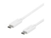 DELTACO USB Type-C kabel 2m Hvid
